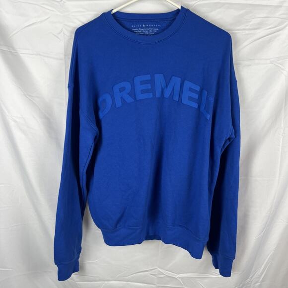 Alice & Wonder - Blue "DREMEL" Crewneck - Size Medium RN 158113 - Picture 1 of 5